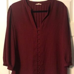 Dark red blouse